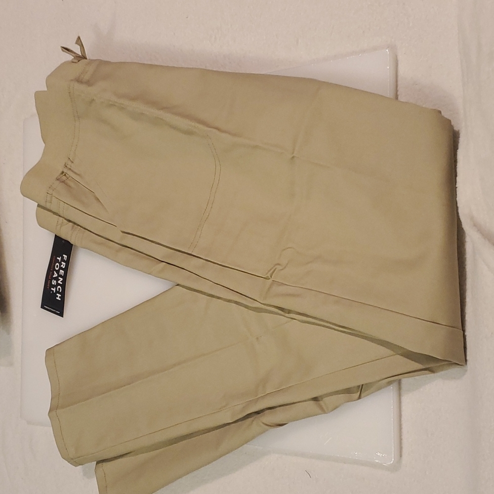 Girls Khaki pull on pant